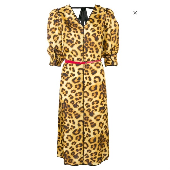 MARC JACOBS Leopard Print Midi Dress**US 2 $1495 - Picture 2 of 10